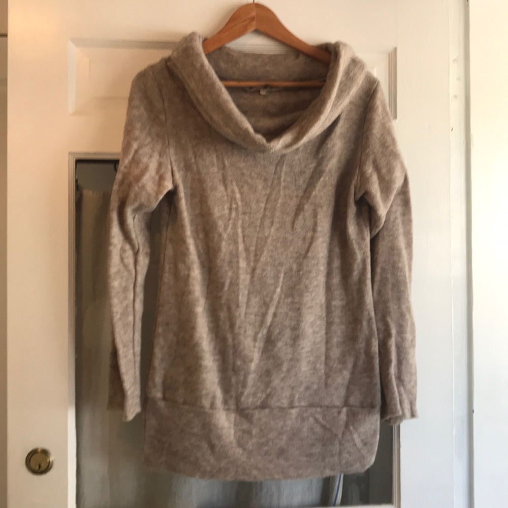 Cowl neck/off the shoulder sweater